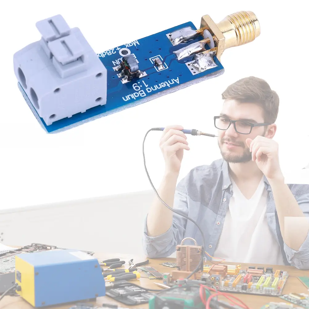 1/9 Balun Frequency Band RTL-SDR 160M-6M Balun One Nine Tiny Long Wire HF Antenna with Antenna Input Protection for Ham It Up