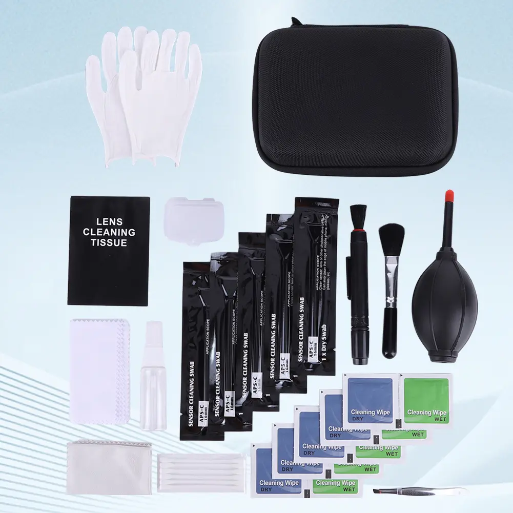 Professional Camera Cleaning Kit Air Blower/Swabs/Cleaning Cloth/Cleaning Brush Camera Sensor Cleaning Kit for DSLR Cameras