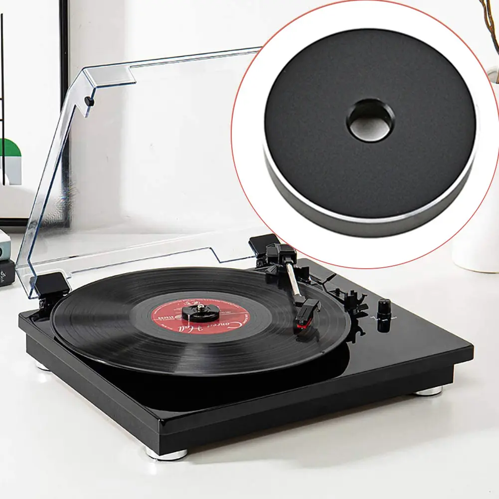 Turntable Adapter Solid Aluminum Vinyl Record Adapter 7 Inch Vinyl Record Turntables Adapter Durability Phonograph Accessories