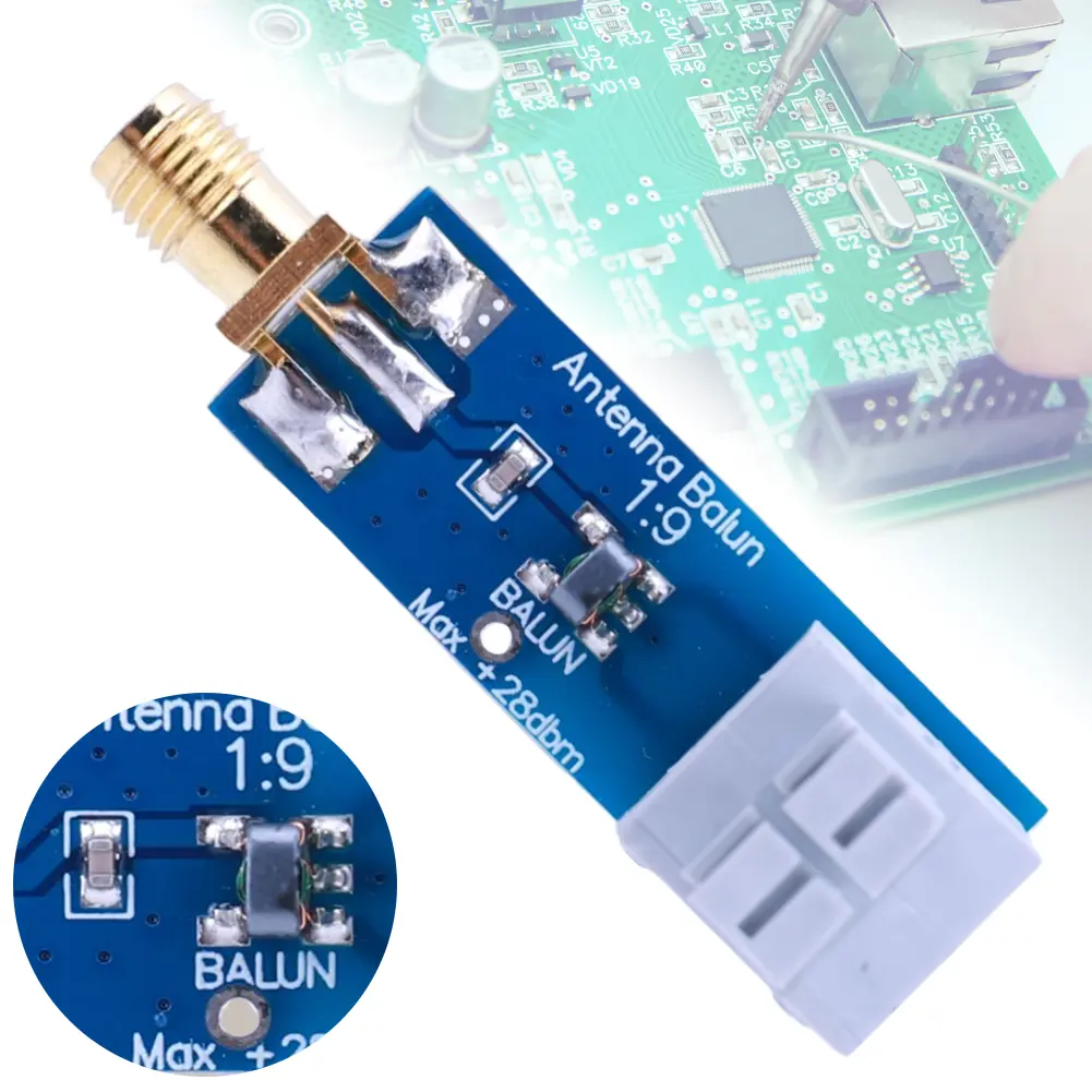 1/9 Balun Frequency Band RTL-SDR 160M-6M Balun One Nine Tiny Long Wire HF Antenna with Antenna Input Protection for Ham It Up