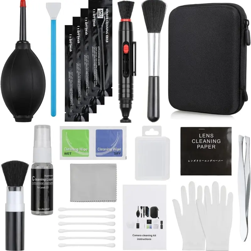 Professional Camera Cleaning Kit Air Blower/Swabs/Cleaning Cloth/Cleaning Brush Camera Sensor Cleaning Kit for DSLR Cameras
