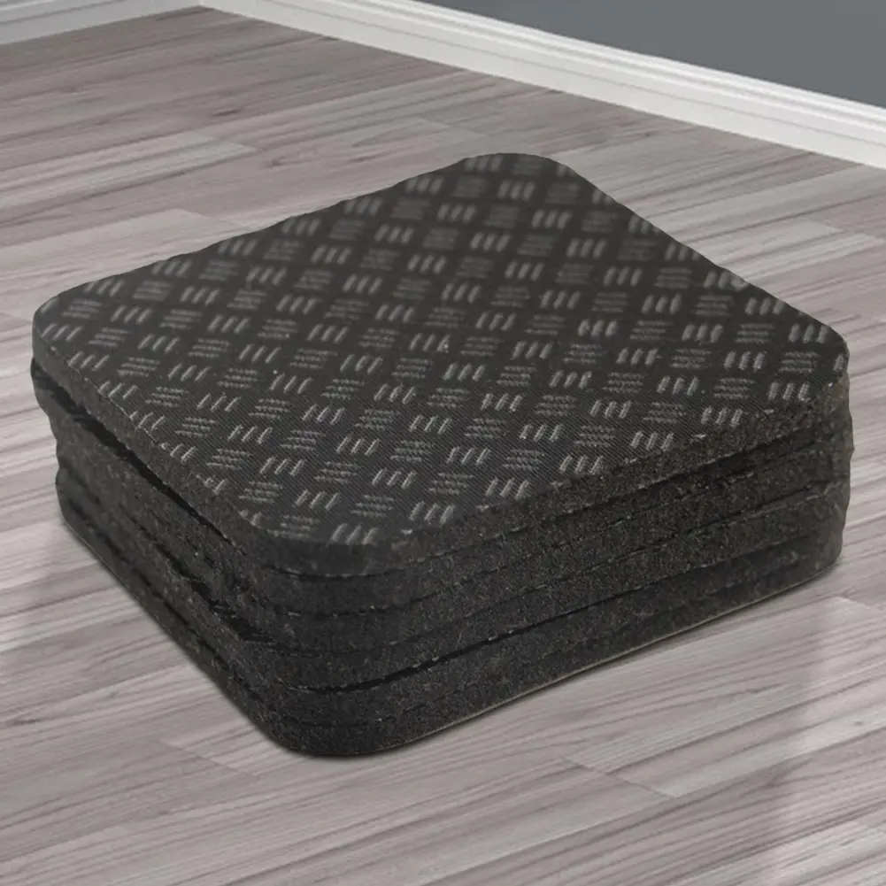 6Pcs Silicone Treadmill Mats Exercise Equipment Mats Multipurpose Noise Reduction for Hardwood Carpet Floor Protection