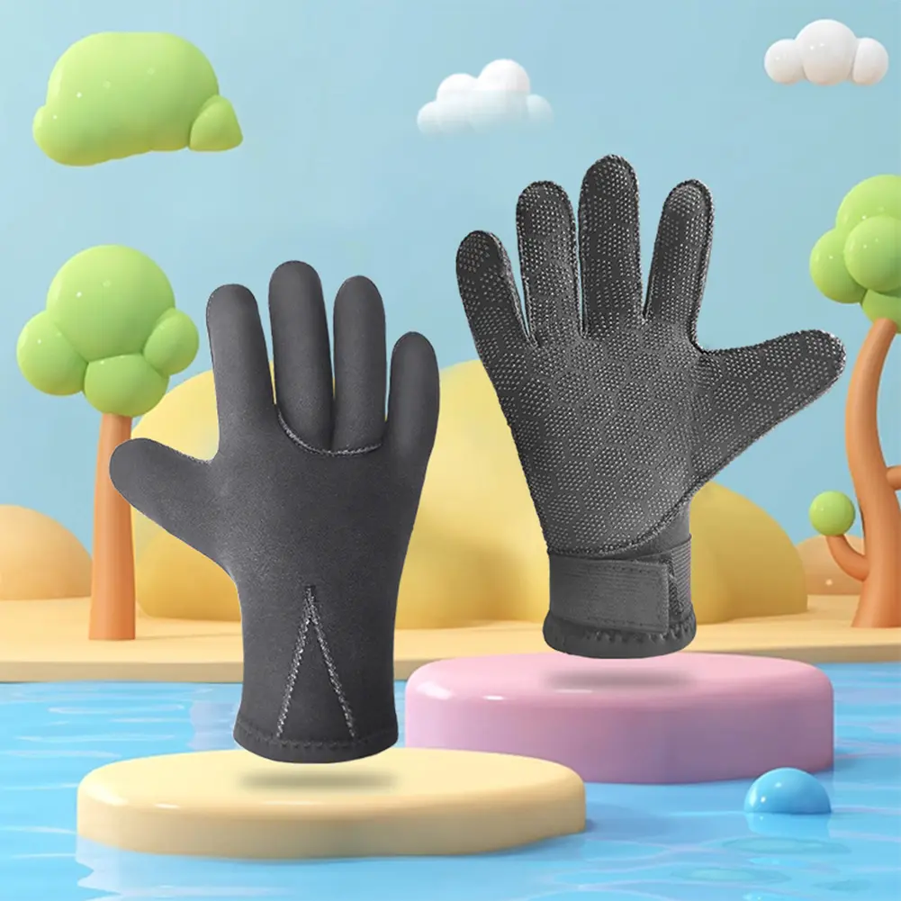 3mm Neoprene Scuba Diving Gloves Waterproof Wetsuit Water Gloves Keep Warm Outdoor Fishing Gloves for Winter Swimming