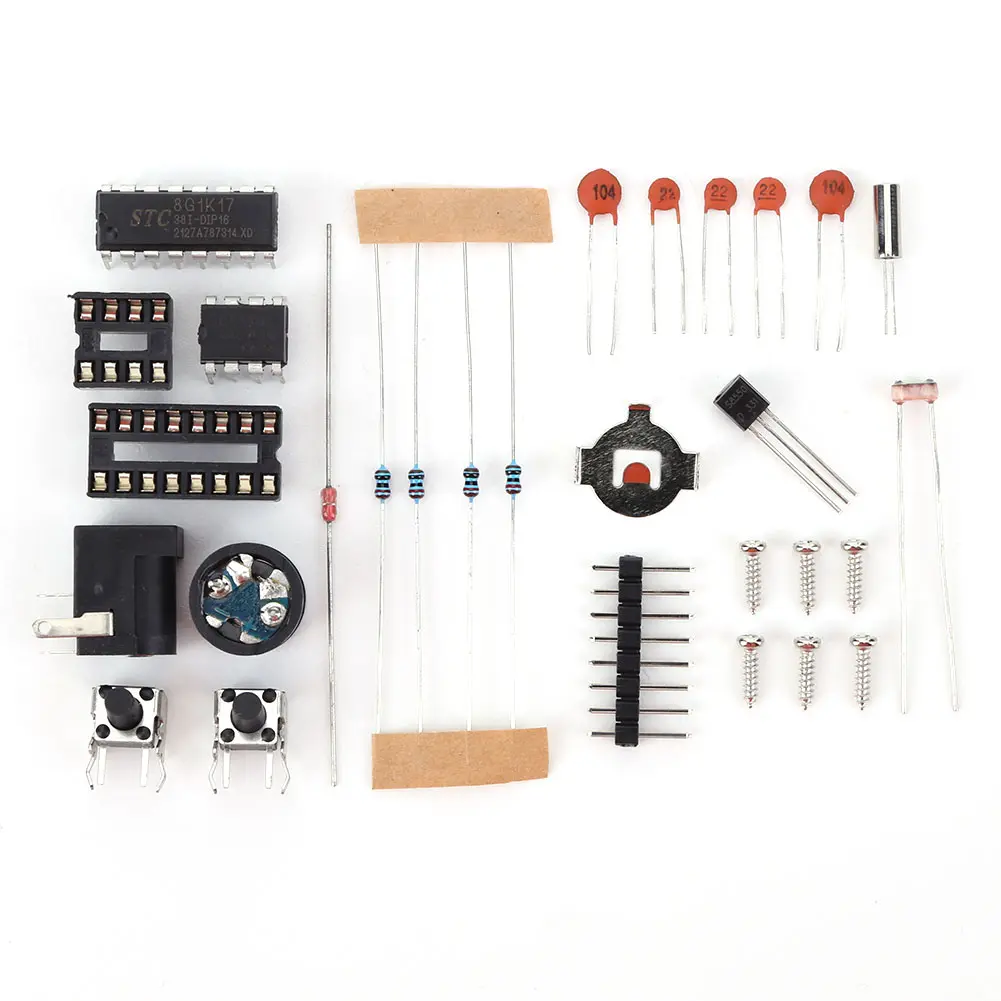 LED Digital Electronic Clock Kit Set Time Week Temp Date Display Electronical Clock Making Experiment Kit USB Powered