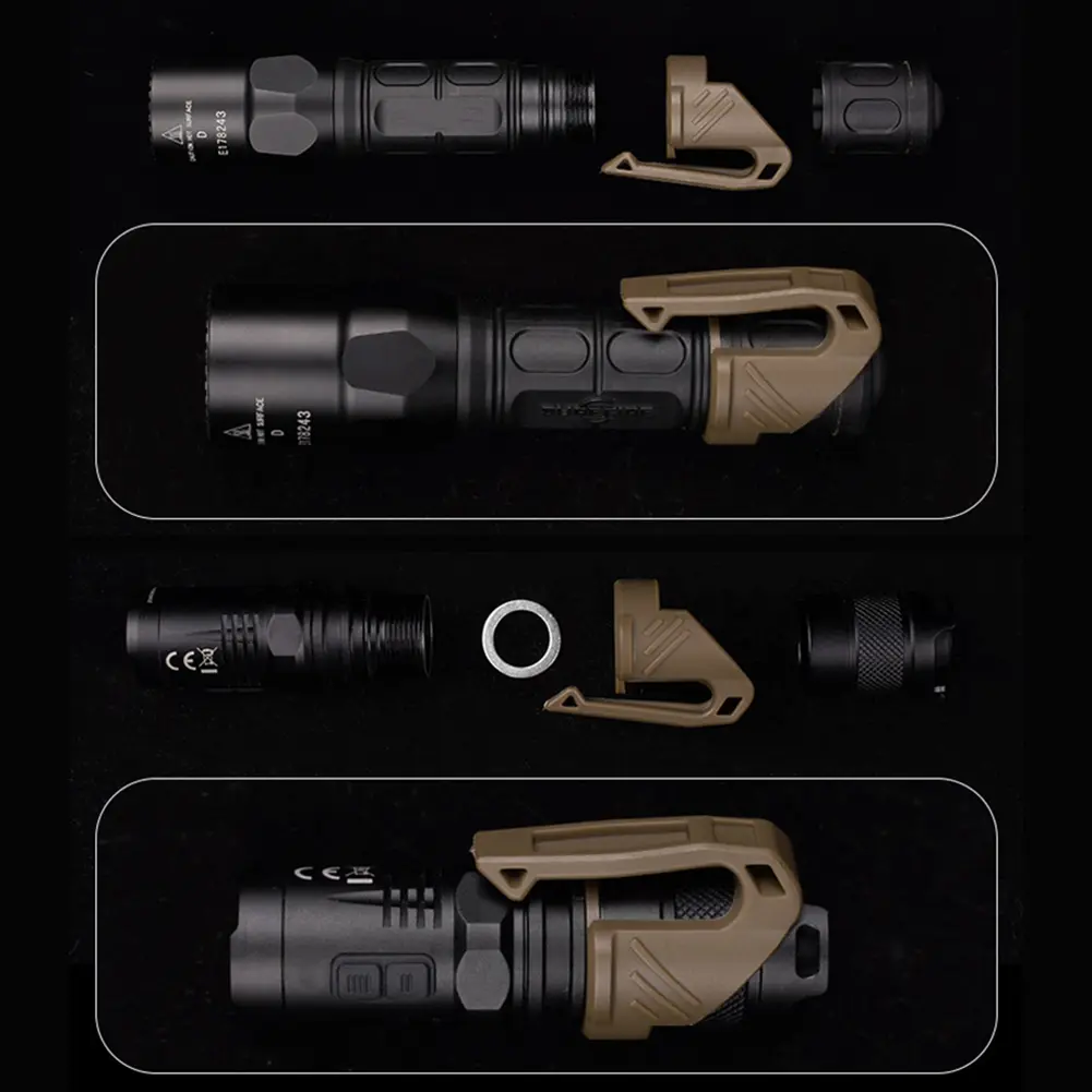 Portable Flashlight Clip Multifunction Lamp Fixing Brackets Tactical Flashlight Adapter Tactical Equipment Accessories
