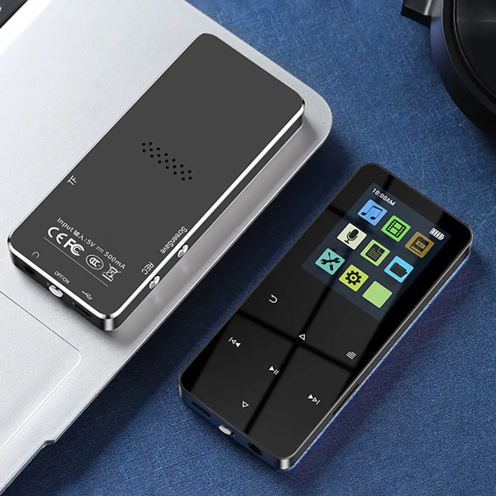 Bluetooth-compatible 5.0 MP3 Player Walkman Touch Screen Music Walkman USB 2.0 3.5mm Jack with E-book Recording Built-in Speaker