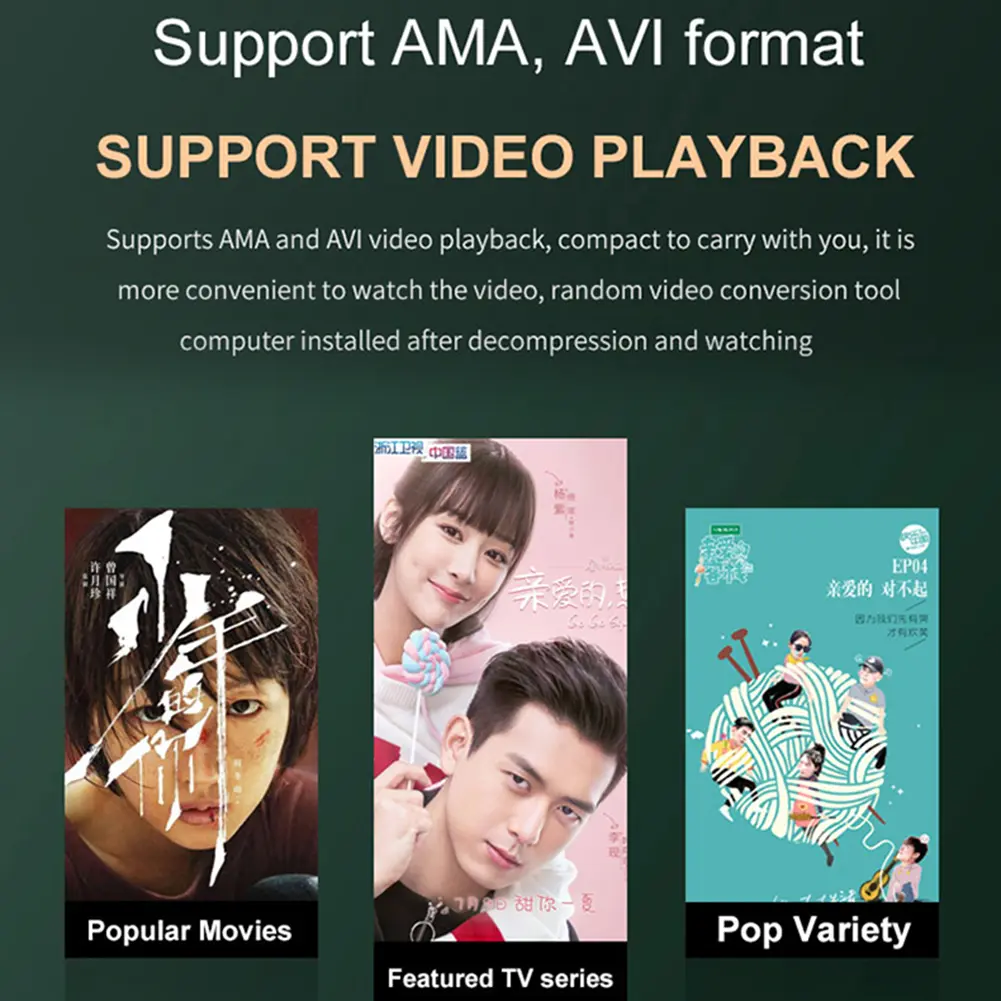 Bluetooth-compatible 5.0 MP3 Player Walkman Touch Screen Music Walkman USB 2.0 3.5mm Jack with E-book Recording Built-in Speaker