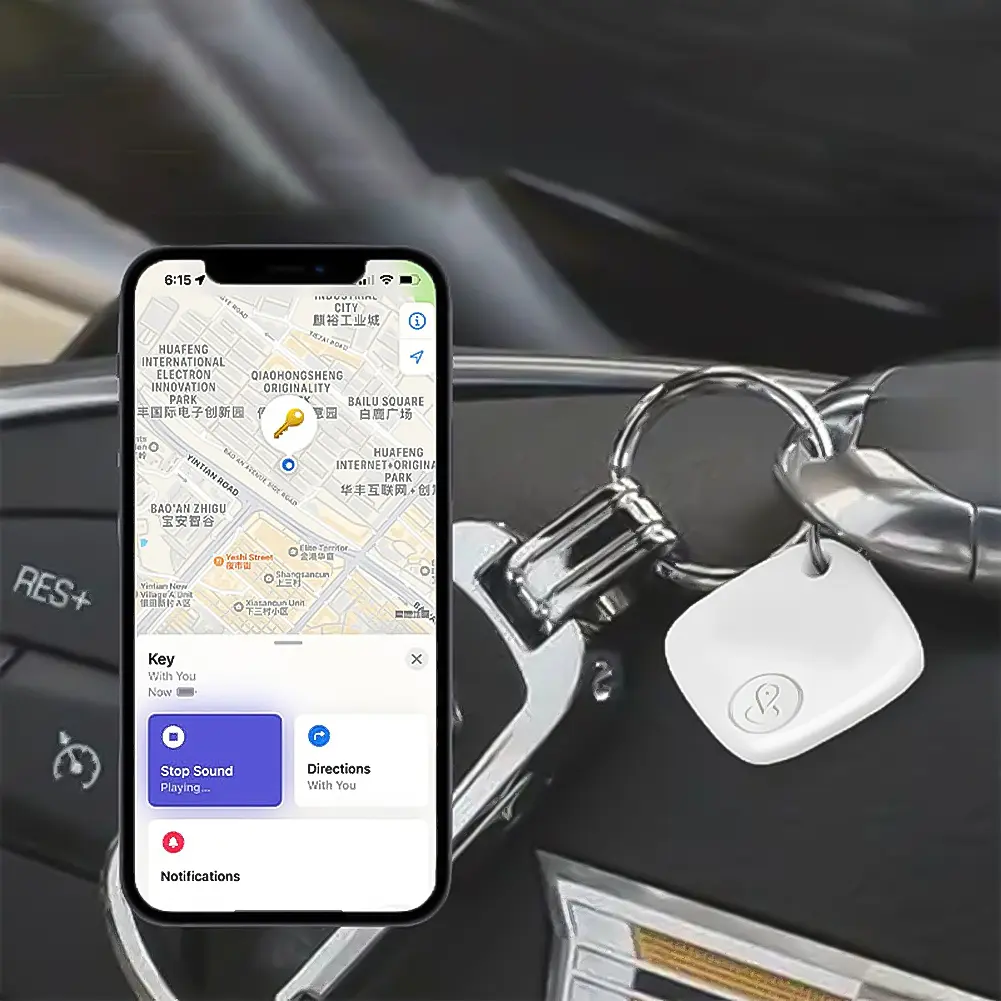 Smart GPS Tracker Work with Apple Find My Bluetooth-Compatible Item Lost Finder Tracker Wireless Mini Tracking Device Key Finder