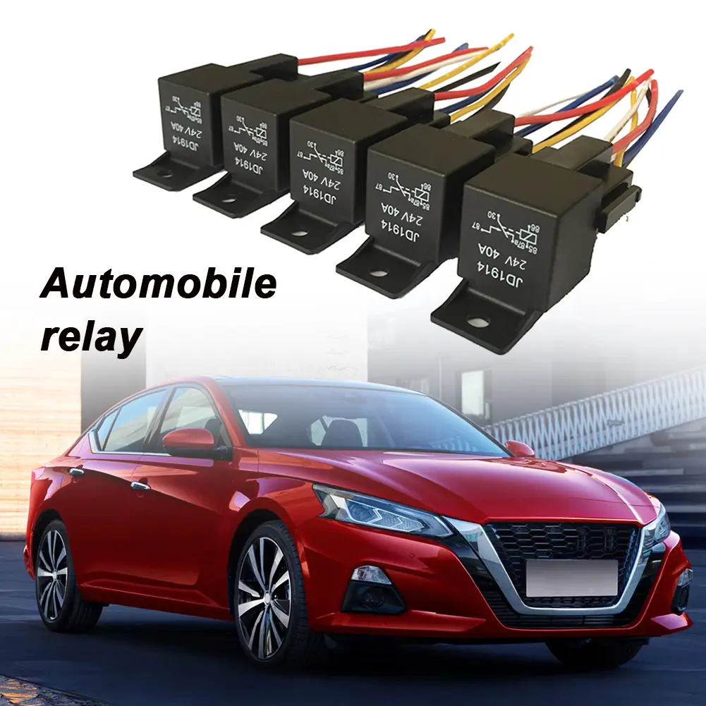 5pcs Automobile Relay Replacement Parts Car Cable Relay Socket Auto Parts Accessories Low Power Consumption