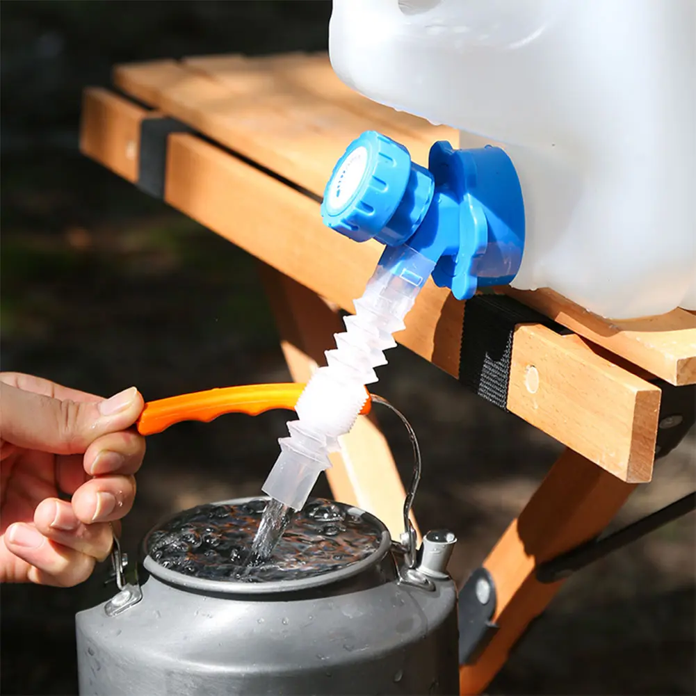 Portable Faucet Replacement with Extendable Tube Water Container Faucet Camping Water Jug Tap Water Bucket Accessories