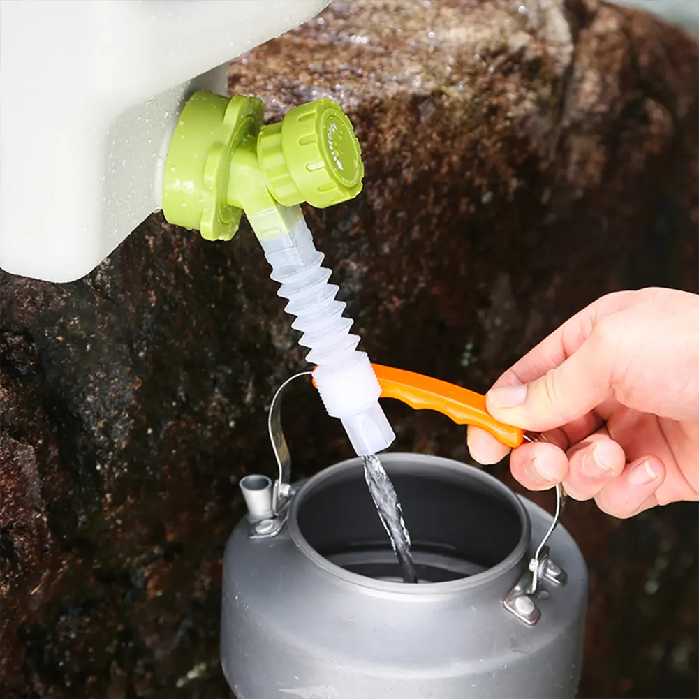 Portable Faucet Replacement with Extendable Tube Water Container Faucet Camping Water Jug Tap Water Bucket Accessories