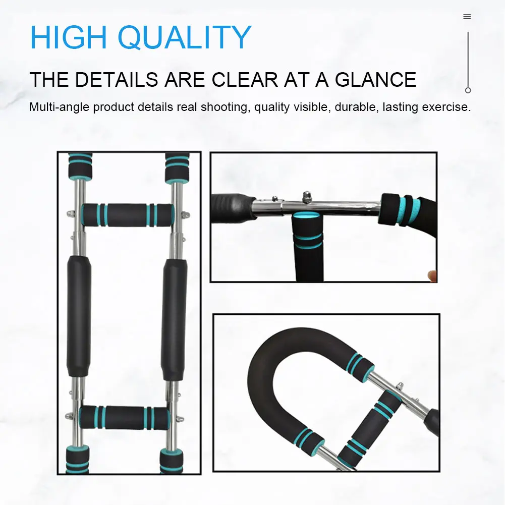U-Shaped Wrist Strength Exerciser Multifunctional Portable Power Twister Bar Adjustable Chest Expander for Arm Chest Back