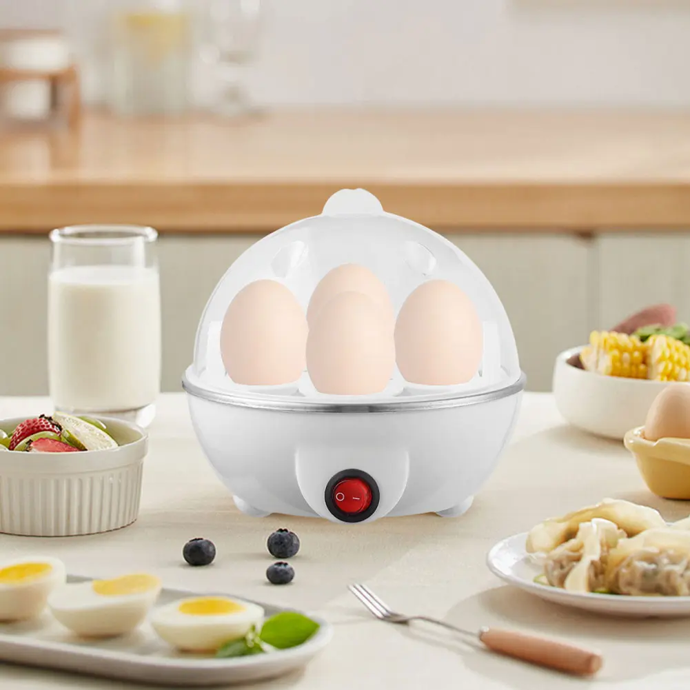 Egg Cooker 7 Egg Capacity Boiled Egg Machine Multi-Functional Electric Egg Boiler for Hard Soft Boiled Eggs