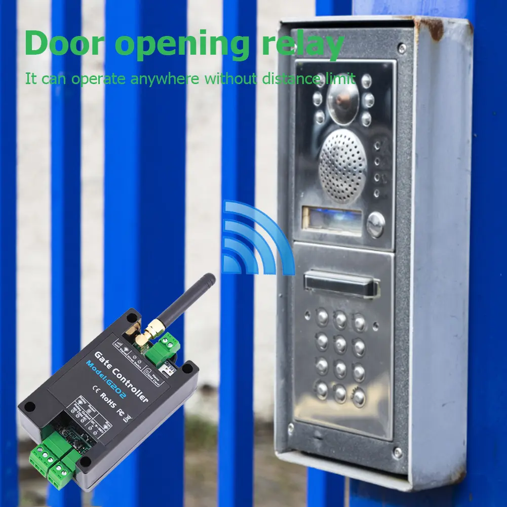 GSM Gate Opener Relay Switch 2G Remote Controller Free Call 850/900/1800/1900MHz