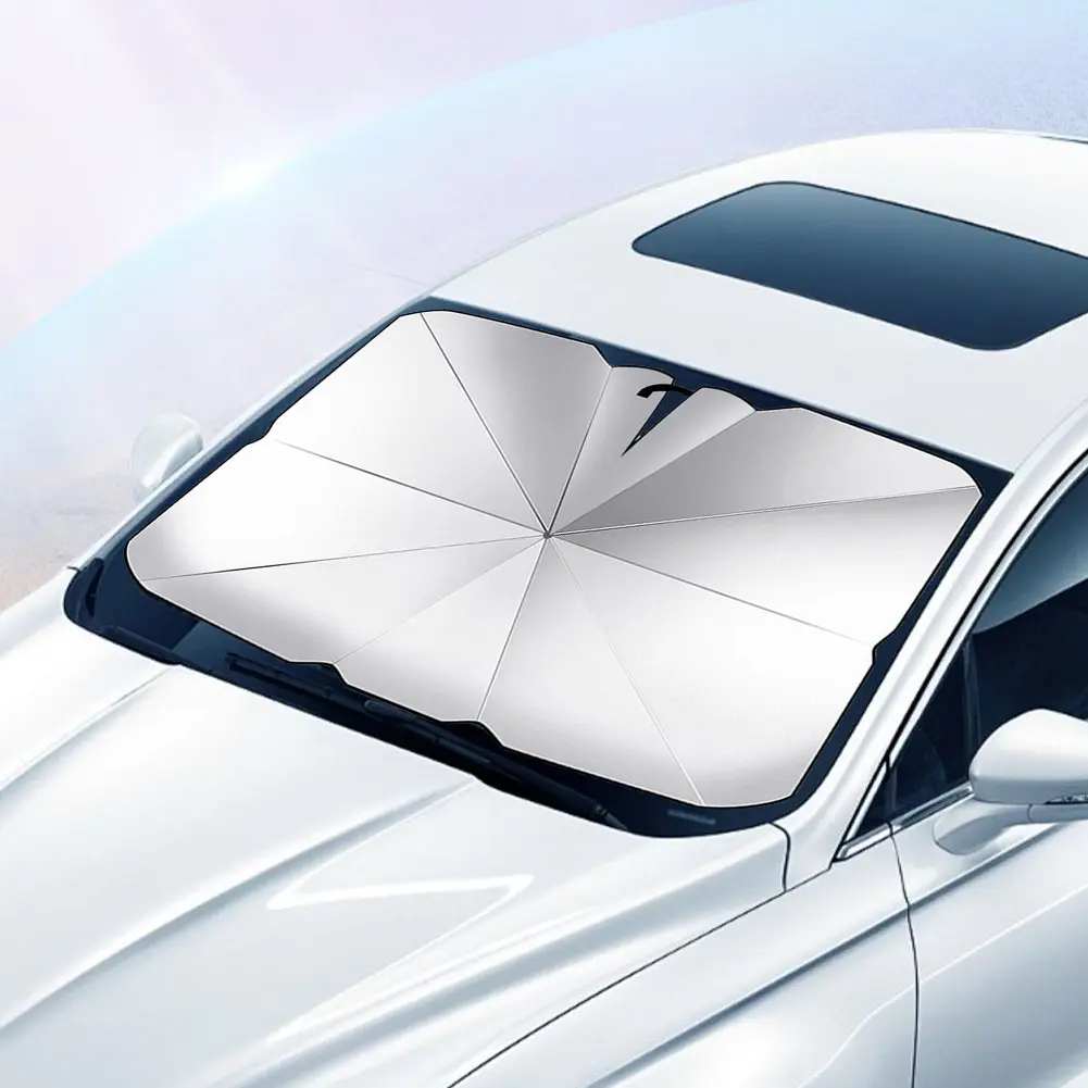 Windshield UV Ray Reflector Windshield Umbrella To Block UV Ray Foldable Easy To Store Windshield Sun Visor Blocks UV Rays Block