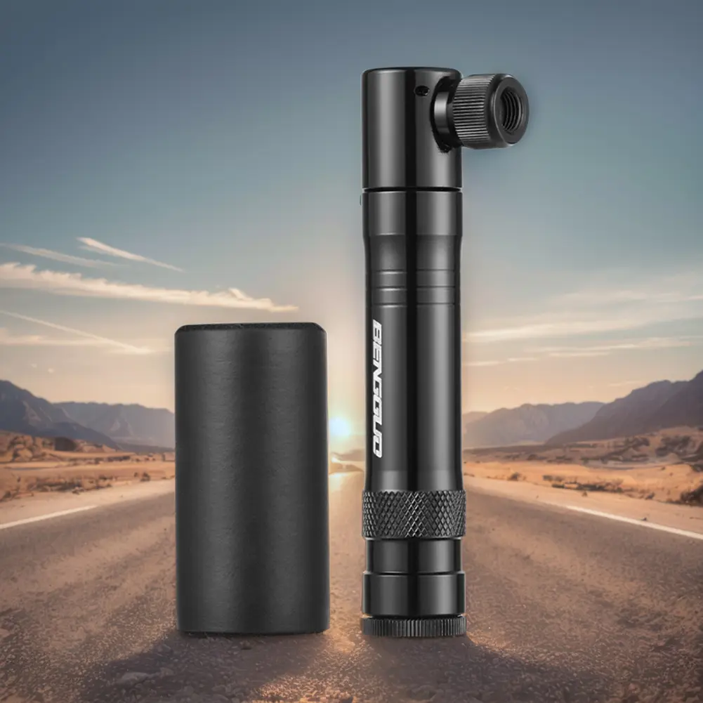 Mini Hand Pump with Tubeless Tire Repair Tool Schrader & Presta Valve CO2 Bike Tire Inflator Aluminum Alloy Bicycle Accessories