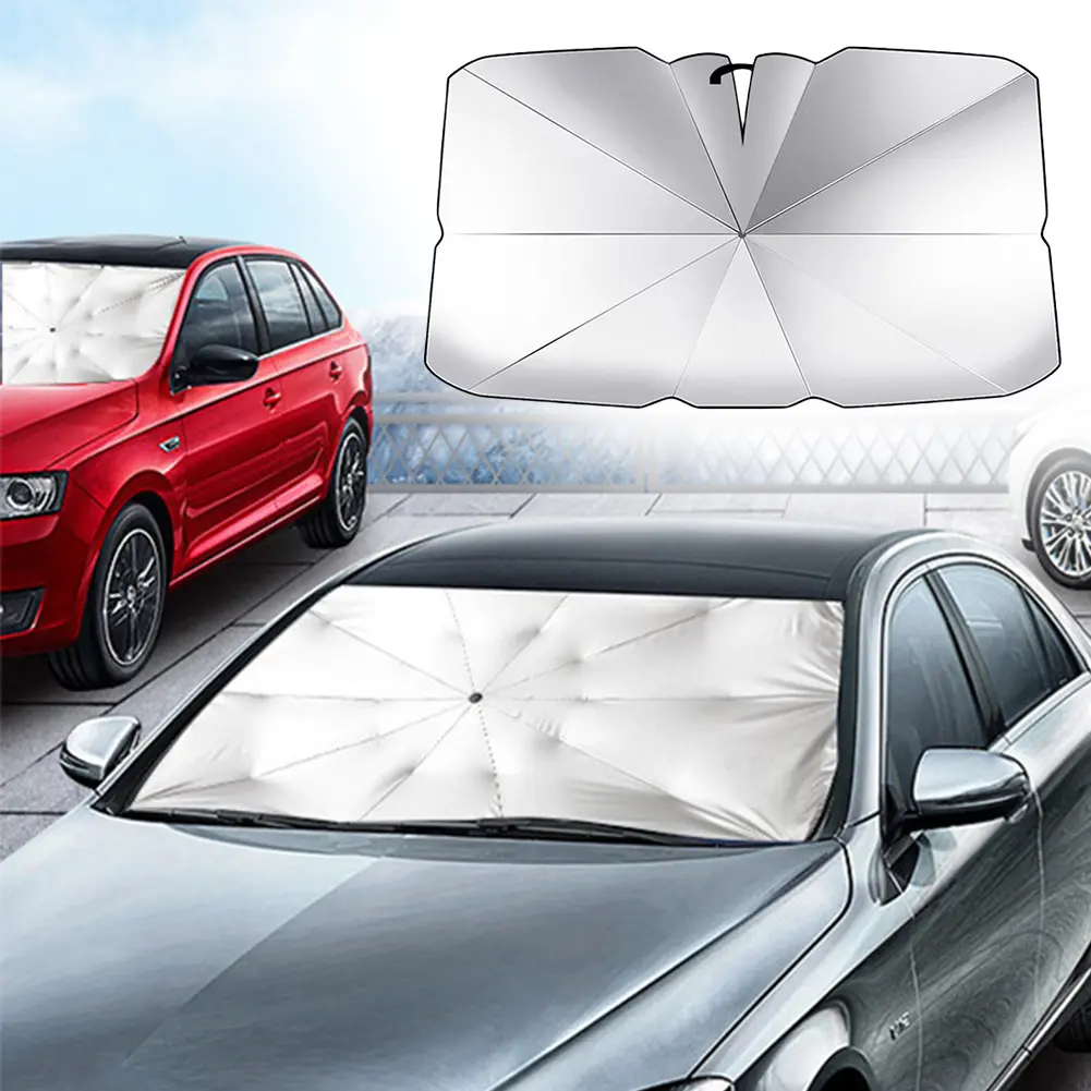 Windshield UV Ray Reflector Windshield Umbrella To Block UV Ray Foldable Easy To Store Windshield Sun Visor Blocks UV Rays Block
