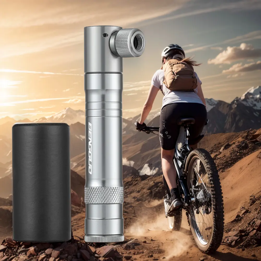 Mini Hand Pump with Tubeless Tire Repair Tool Schrader & Presta Valve CO2 Bike Tire Inflator Aluminum Alloy Bicycle Accessories
