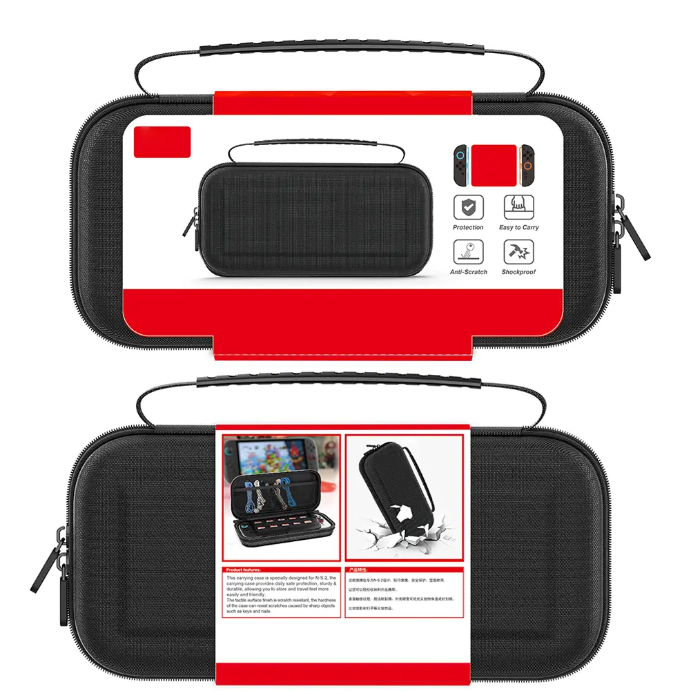 EVA Portable Storage Bag Shockproof Travel Carrying Bag Anti-Scratch Protective Case Lightweight for Switch 2 Game Console
