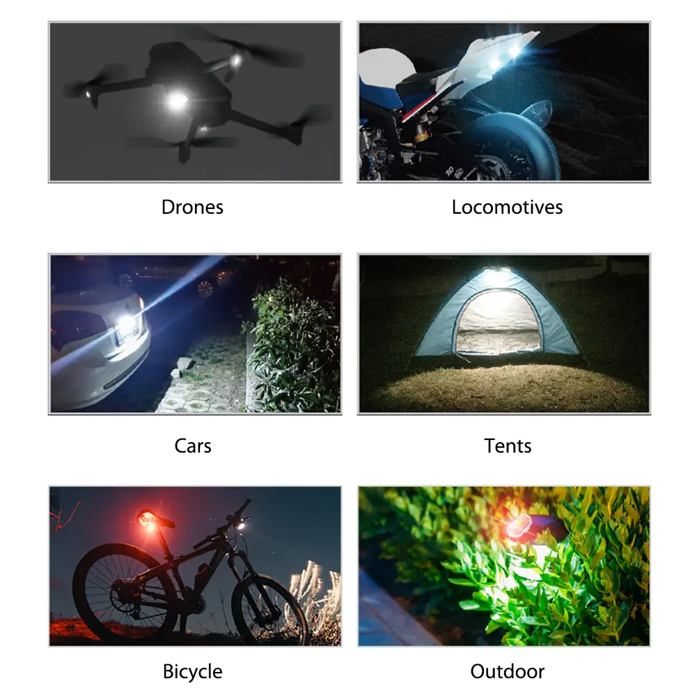 Waterproof 2.4g Remote Control Warning Lights 7 Colors Signal Indicator 30 Modes Wireless for Aircraft Drones
