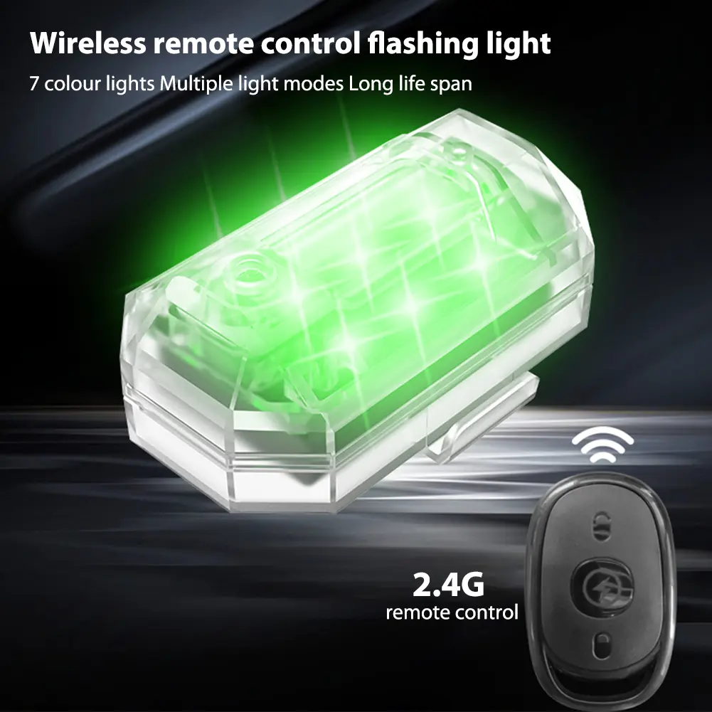 Waterproof 2.4g Remote Control Warning Lights 7 Colors Signal Indicator 30 Modes Wireless for Aircraft Drones
