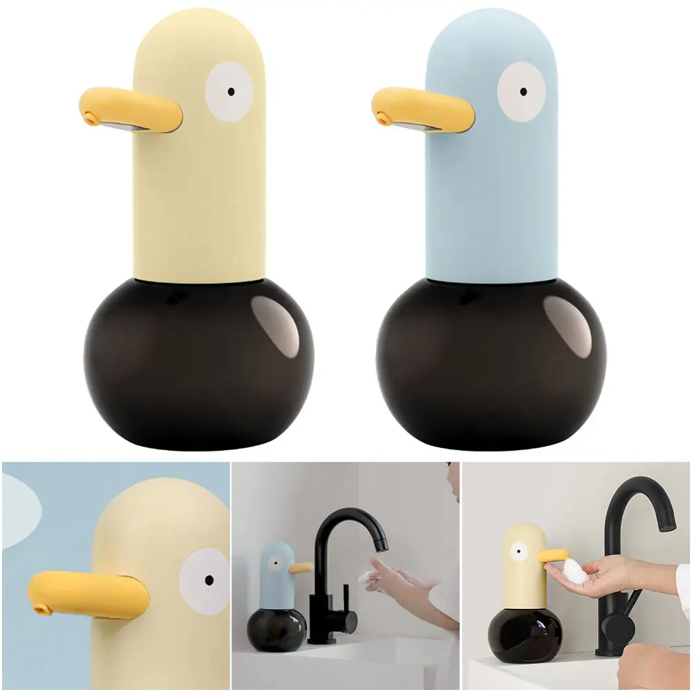 Cute Duck Automatic Foaming Soap Dispenser Touchless Hand Soap Dispenser Hands Free Auto Soap Dispenser for Bathroom Kitchen