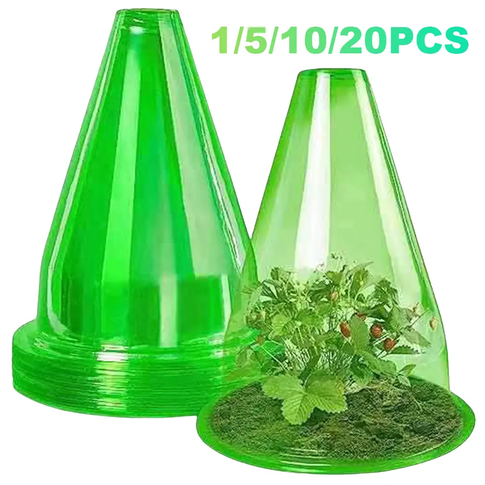 Garden Cloches for Plants Reusable Plastic Plant Cover Seedling Protector for Protection Against Sun Frost Snails