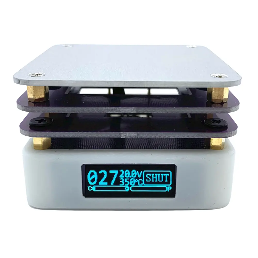 65W Circuit Board Preheater with Screen Display PCB Board Preheating Platfor Rework Heater Lab Plate for Repair DIY Laboratory