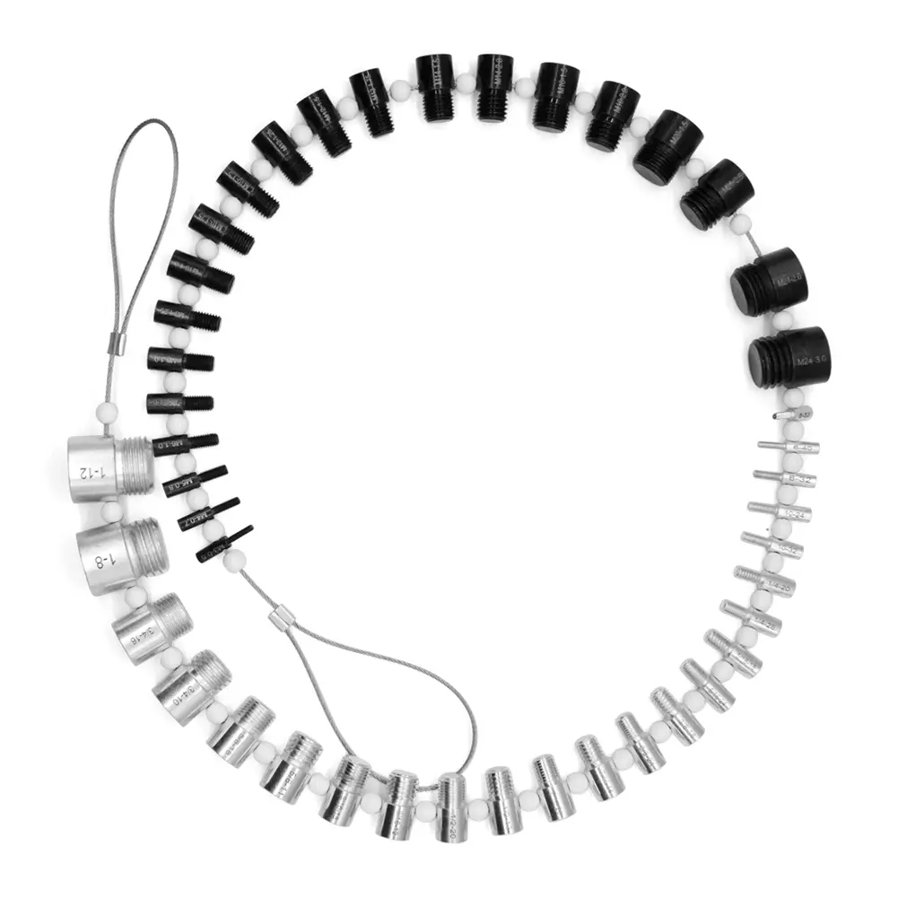 Portable Bolt Thread Checker Inch & Metric Nut & Bolt Thread Checker 44 Male/Female Gauges Lightweight 23 Inch & 21 Metric Sizes