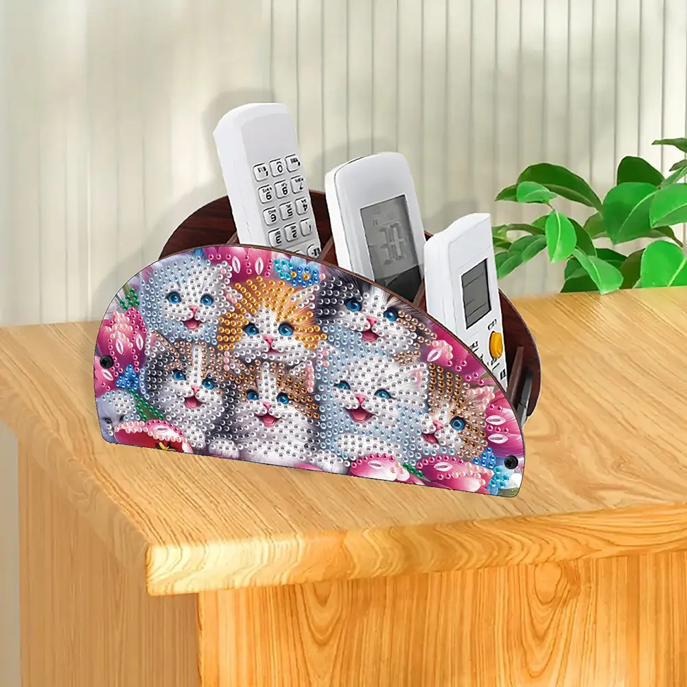 Wooden Animals DIY Rhinestones Storage Holder Crystal Diamond Storage Shelf Diamond Painting Storage Rack for Home Study Office