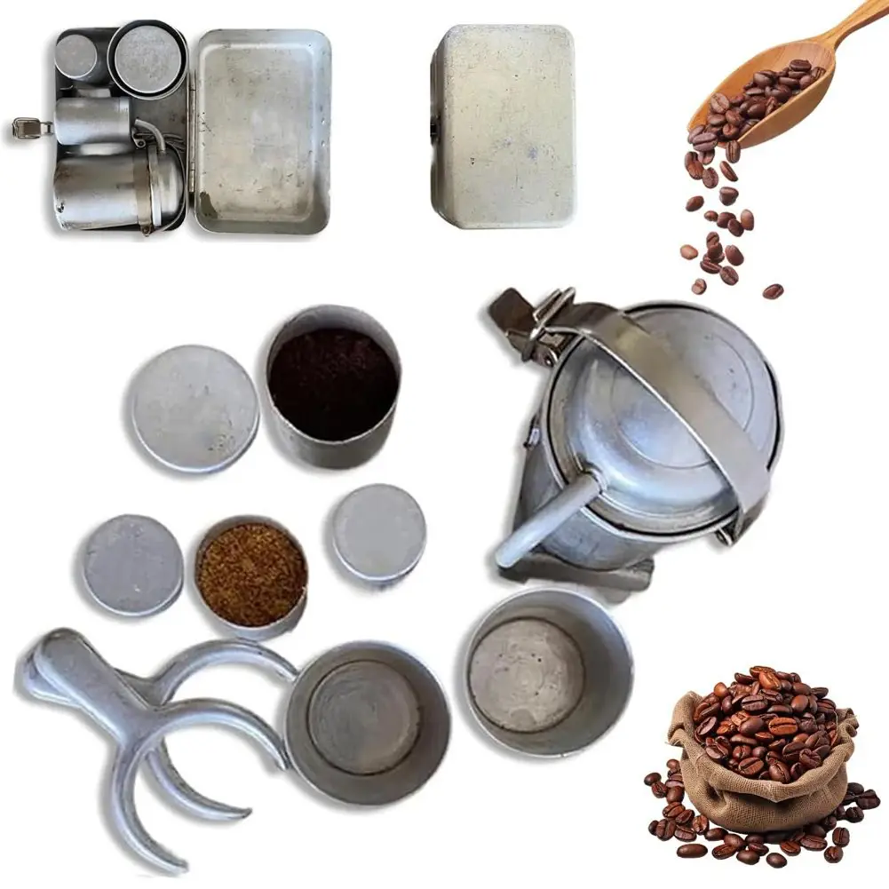 Backpacking Coffee Kit Collectible Ornament Collectors Camping Coffee Maker Pour Over Coffee Kit for Campfire Cooking Stove