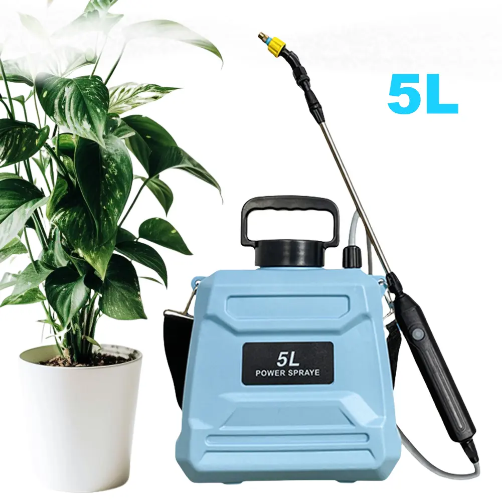 Electric 1.3 Gallon Garden Irrigation Tool Plant Mister Irrigation Tool Plant Water Pump Sprayers & Shoulder Strap for Weed Lawn