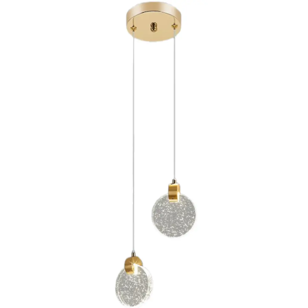 Modern LED Pendant Light Crystal Hanging Light 3 Light Color Circular Pendant Light LED Hanging Lamp for Living Room Dining Room