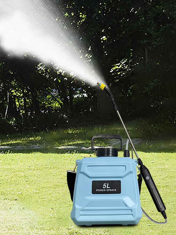 Electric 1.3 Gallon Garden Irrigation Tool Plant Mister Irrigation Tool Plant Water Pump Sprayers & Shoulder Strap for Weed Lawn