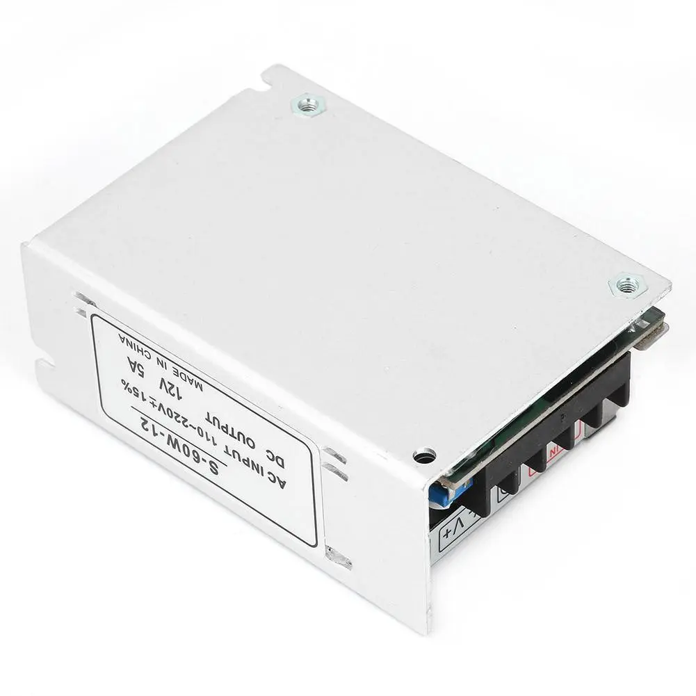 12V 5A Switch Power Supply 60W Power Supply Transformer Switch 220 AC To 12V DC for LED Strip Light