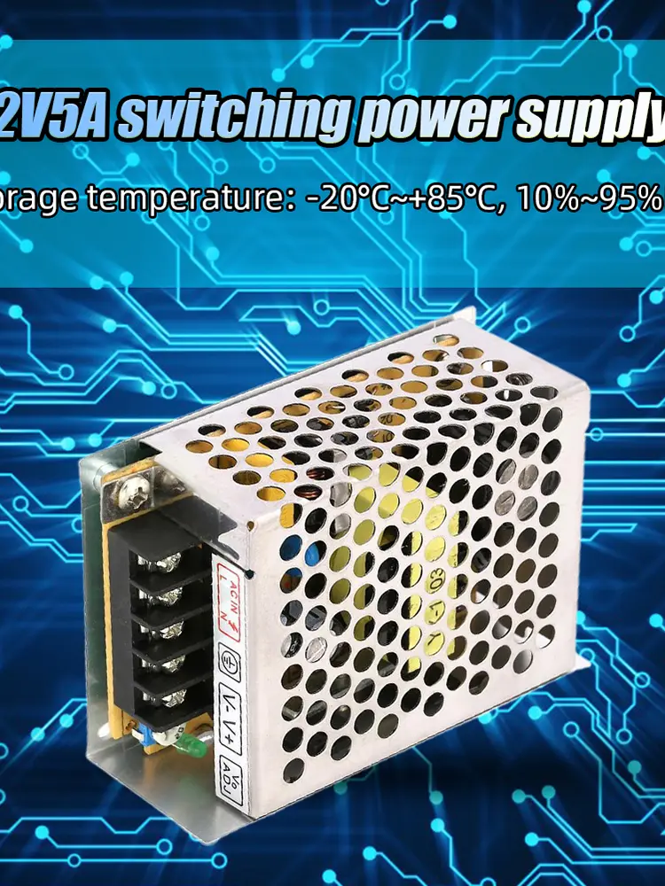 12V 5A Switch Power Supply 60W Power Supply Transformer Switch 220 AC To 12V DC for LED Strip Light