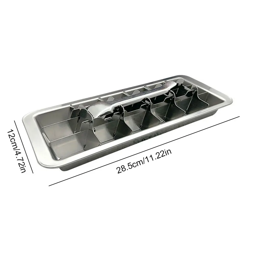 Stainless Steel Ice Cubes Tray with Easy Release Handle Ice Cubes Maker Ice Cubes Mold for Kitchen & Bar