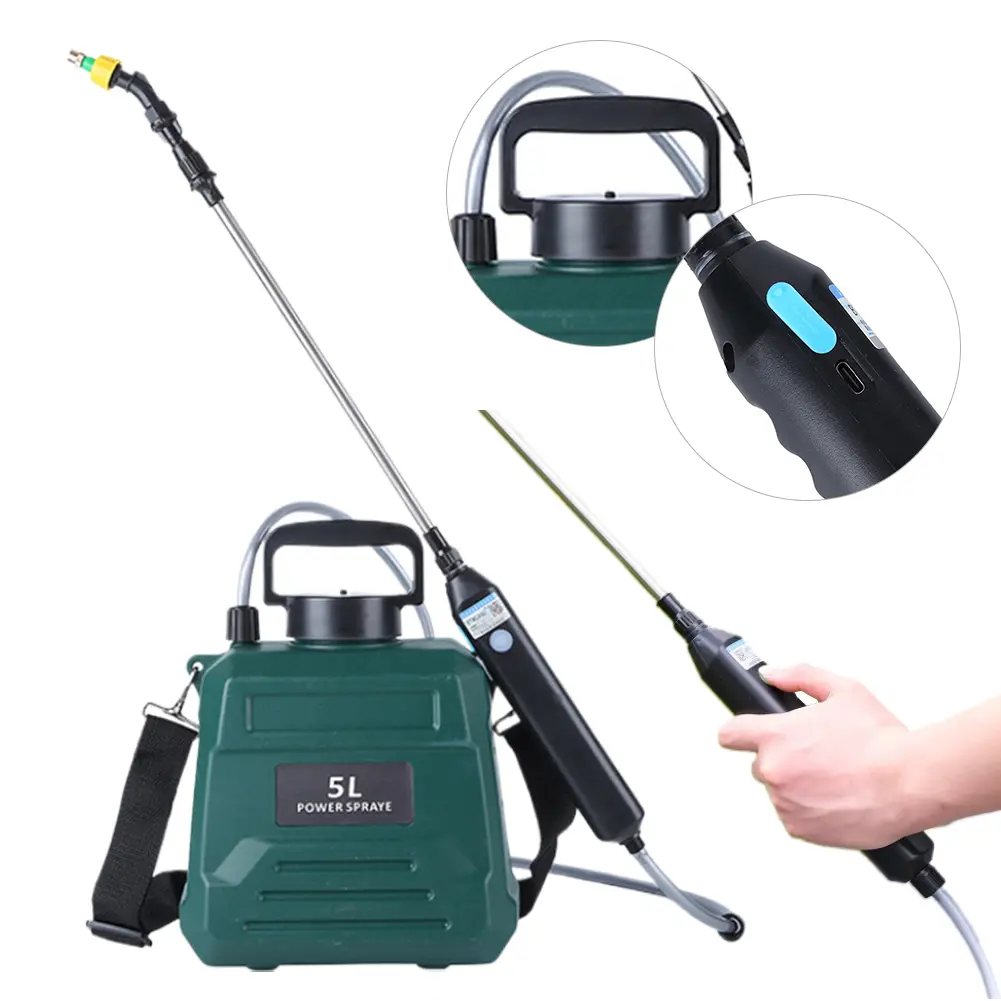 5/8L Electric Sprayer Handheld Gardening Agricultural Rechargeable Water Sprayer Tools Automatic Garden Plant Spray Nebulizer
