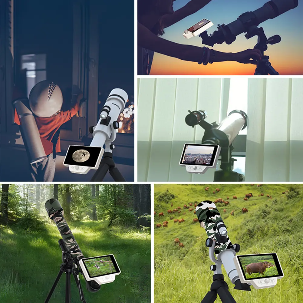 Telescope Electronic Eyepiece 5 Inch LCD 2K Compatible for Android iPhone Telescope Digital Eyepiece for Telescope 1.25 Inches