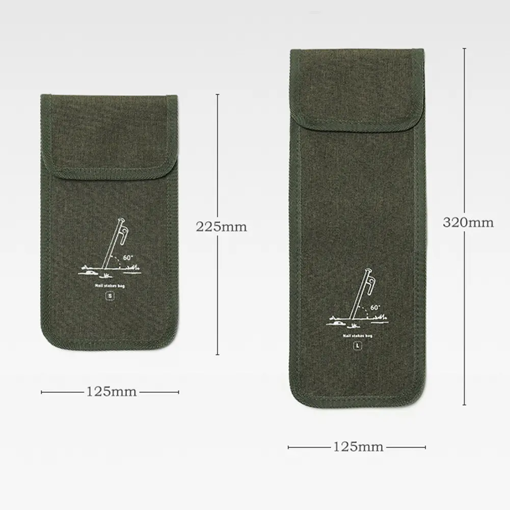 Camping Tent Stake Bag Multi-Purpose Tent Peg Bag Tent Ground Nails Storage Bag for Hiking Outdoor Use Camping