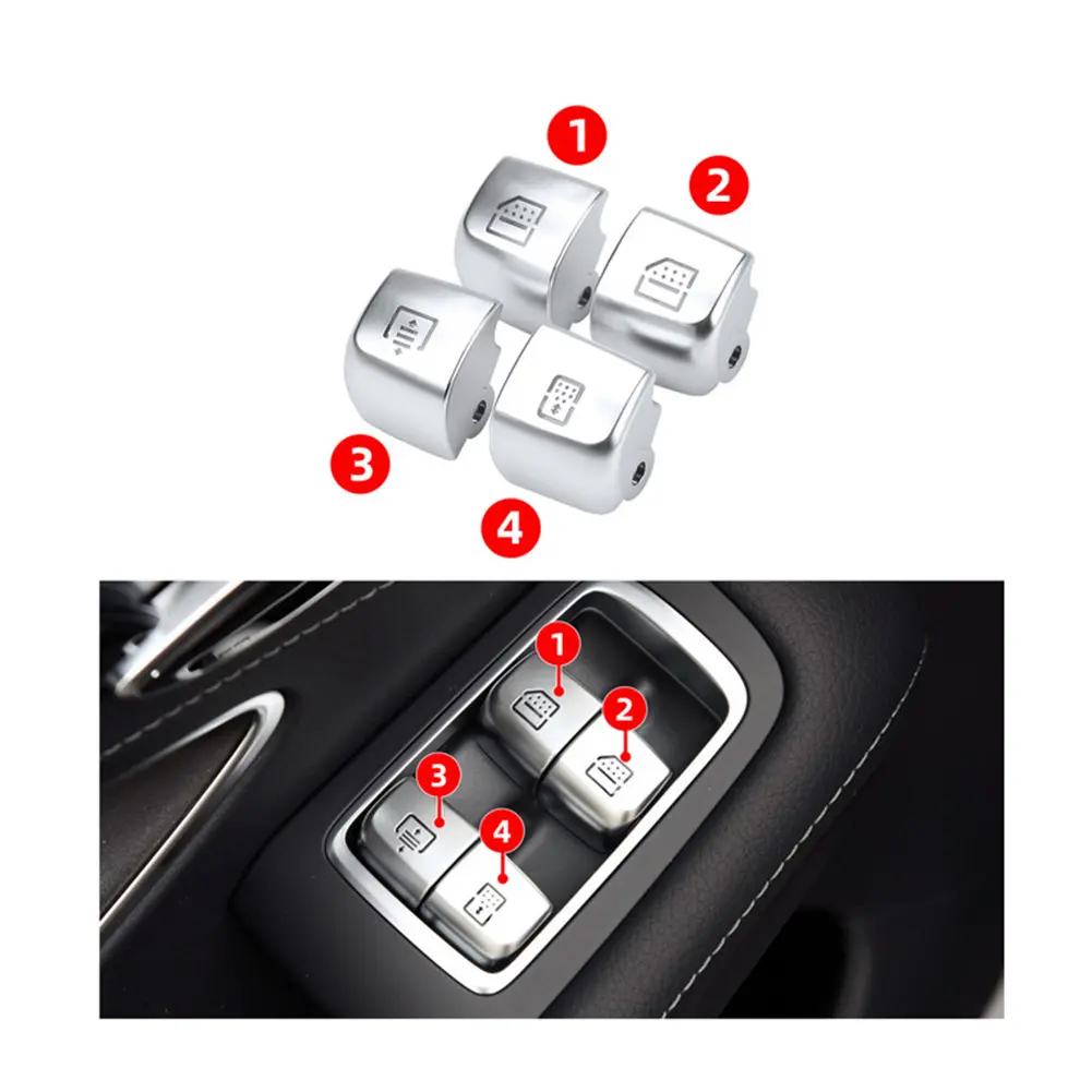 Rear Window Switch Button Interior Accessories for Mercedes Benz W222 S-Class 2014-2019 Window Switch Button Replacement Parts