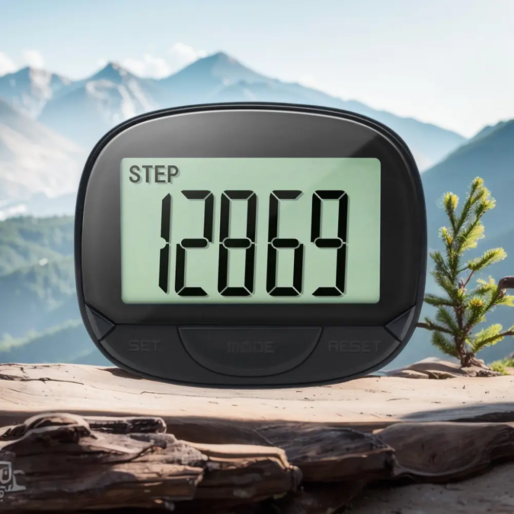 1-5Pcs Clip-On Pedometer Electronic Pedometer Digital Display Simple Step Tracker Large Screen Multifunctional for Outdoor Sport