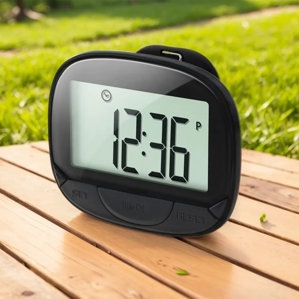 1-5Pcs Clip-On Pedometer Electronic Pedometer Digital Display Simple Step Tracker Large Screen Multifunctional for Outdoor Sport