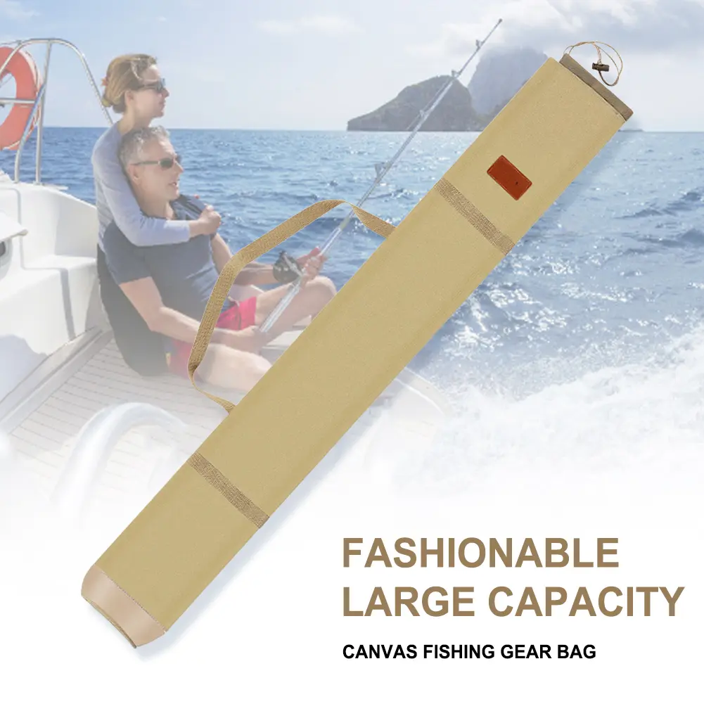 Multifunctional Fishing Gear Storage Bag Large Capacity Fishing Gear Tackle Carrier Thickening Canvas Wear Resistant for Angler