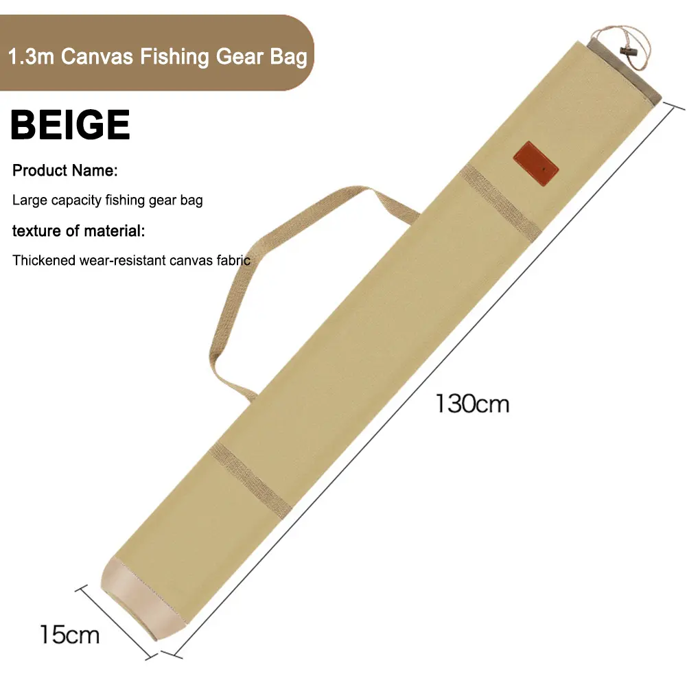 Multifunctional Fishing Gear Storage Bag Large Capacity Fishing Gear Tackle Carrier Thickening Canvas Wear Resistant for Angler