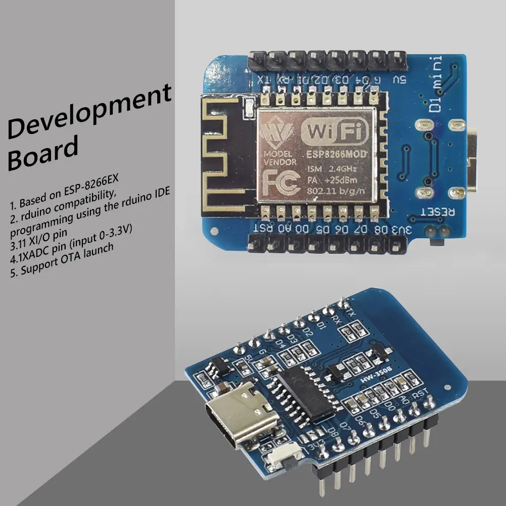 ESP8266 ESP-12F D1 Mini WIFI Development Board NodeMCU Lua Type-C D1 Mini NodeMcu ESP8266 WiFi IOT Board for Arduino