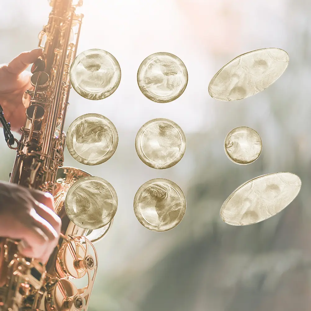 Saxophone Key Buttons Inlays Sax Key Inlays Replacement Pearls Key Buttons Inlays for Alto Tenor Soprano Sax