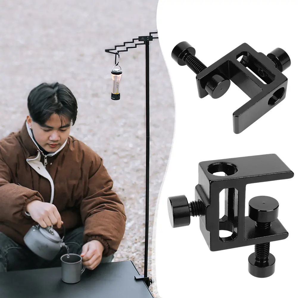 Camping Lamp Table Clip Table Clamp Light Stand Multifunction Table Mount Clamp Aluminum Alloy for Light Camera Microphone