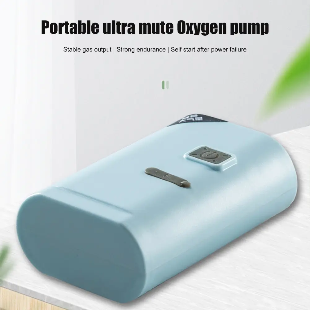 Aquarium Oxygen Pump USB Rechargeable Oxygenated Fish Tank Pump Ultra Quiet Oxygen/Aerating Pump Portable for Outdoor Fishing