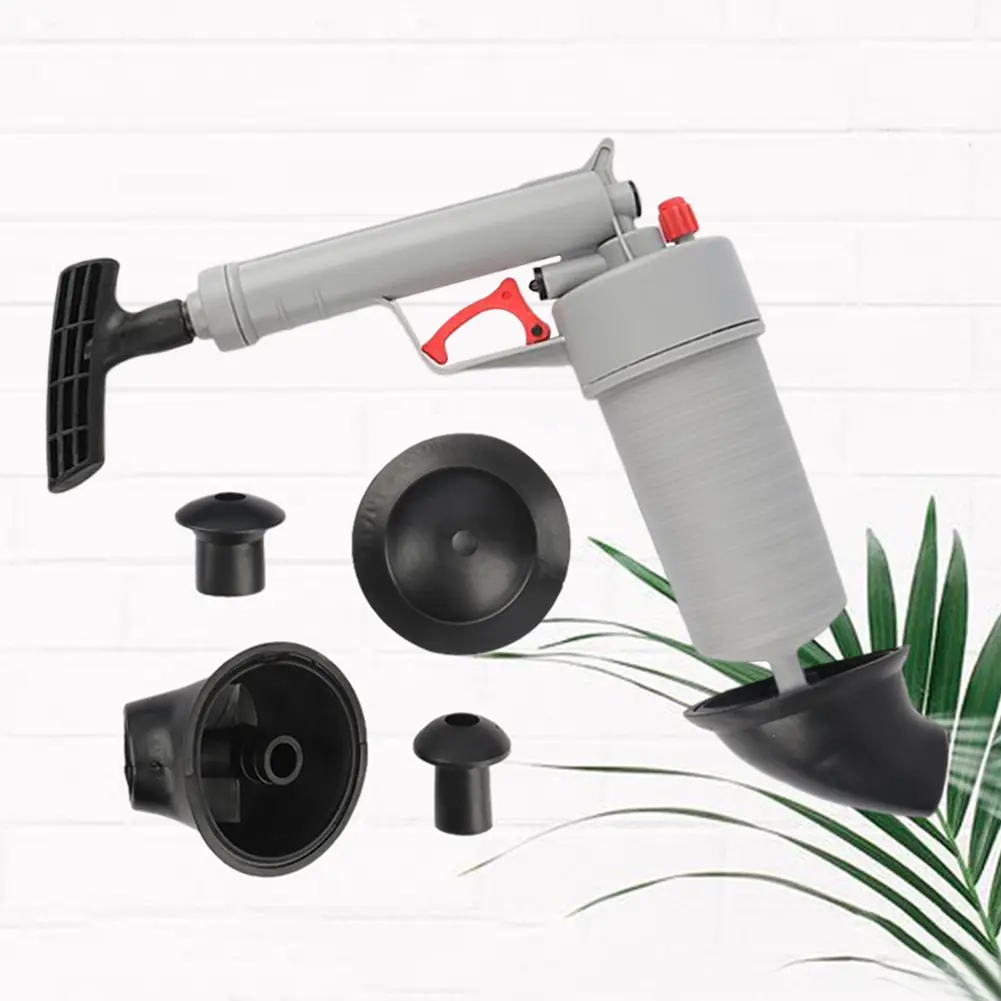 Air Power Drain Blaster Tools Universal Clog Remover High-pressure Large Handle Accessories for Bathroom Shower Bathtub